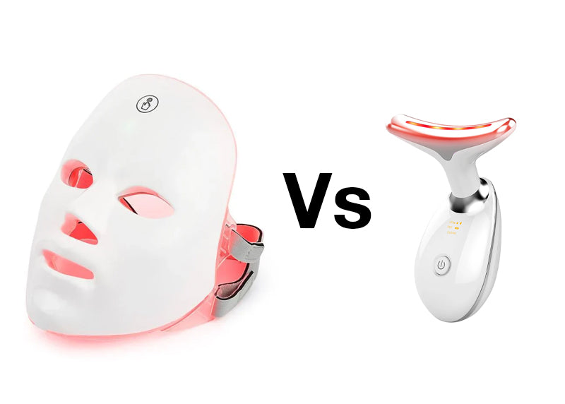 wearable led mask vs handheld device